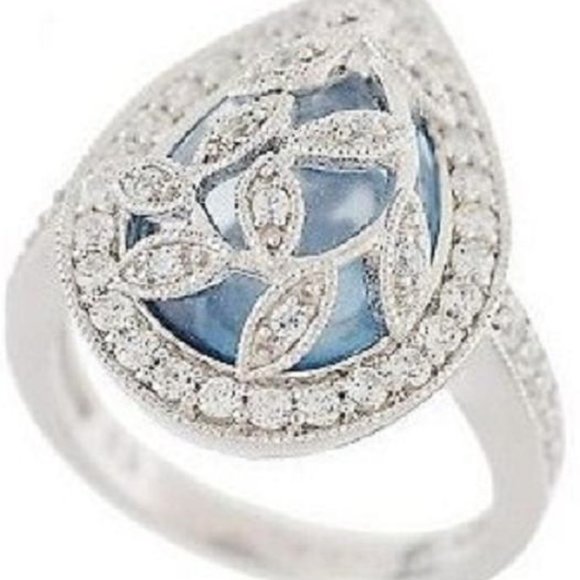 Epiphany Diamonique Overlay Cabochon Ring - Picture 8 of 8